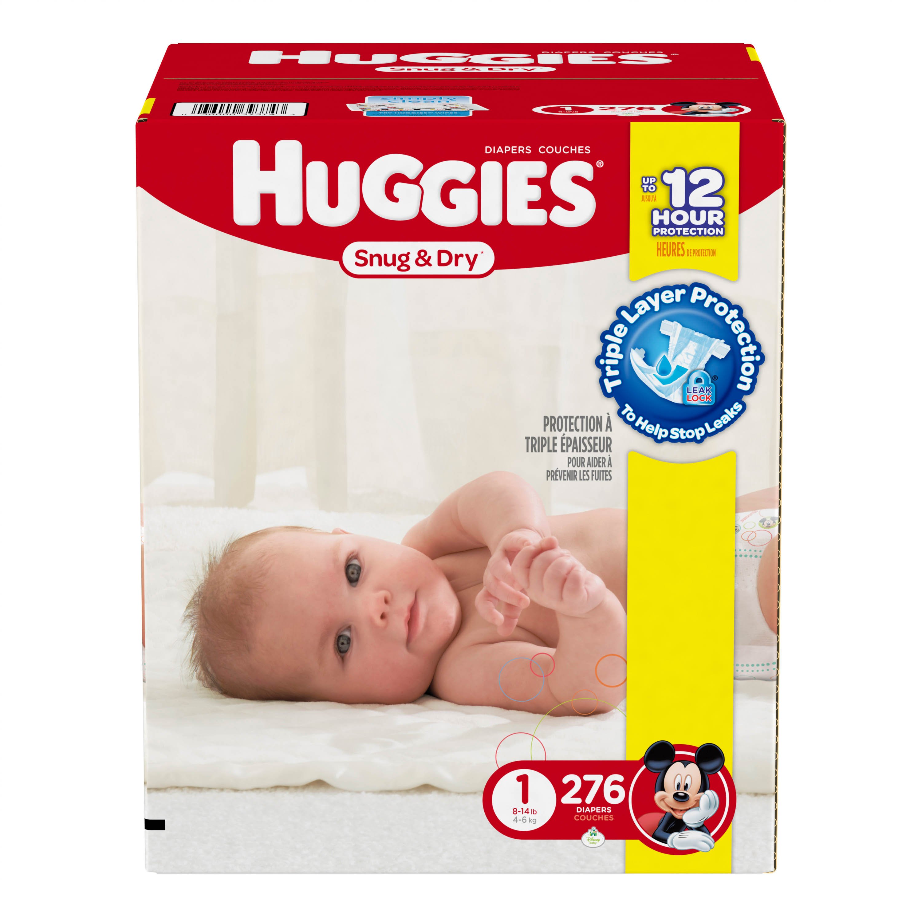 huggies snug n dry size 1