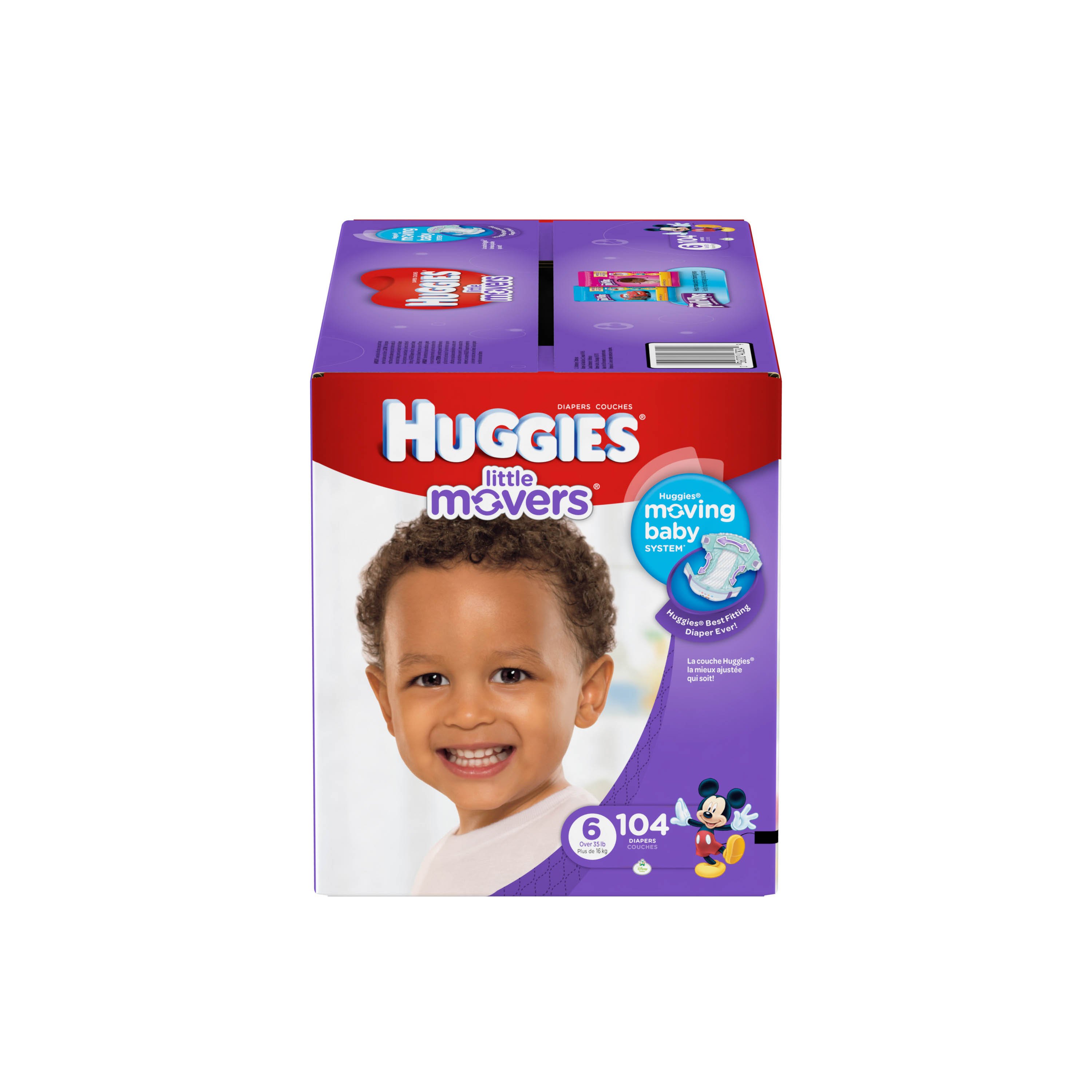 Huggies Little Movers Size 6 NEW DESIGNS 