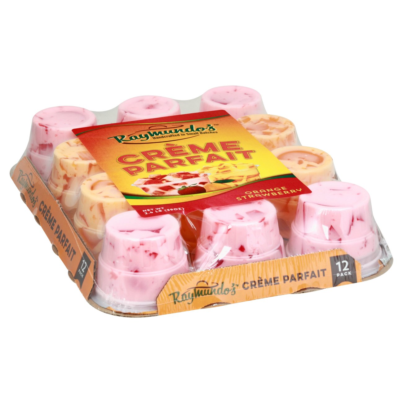 Raymundo's Creme Parfait Cups - Orange & Strawberry, 12 ct | Low