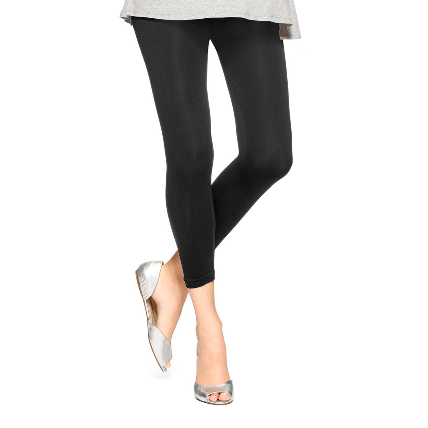 No nonsense Leggings Seamless Capri, Black Small