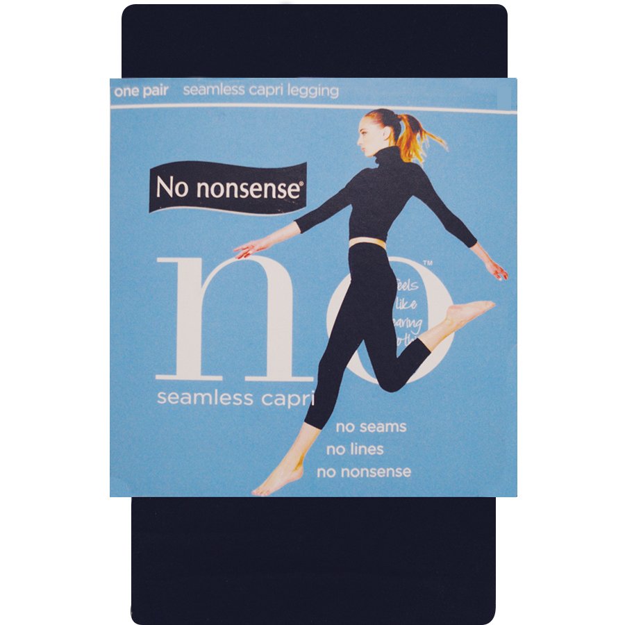 No nonsense Leggings Seamless Capri, Black Small