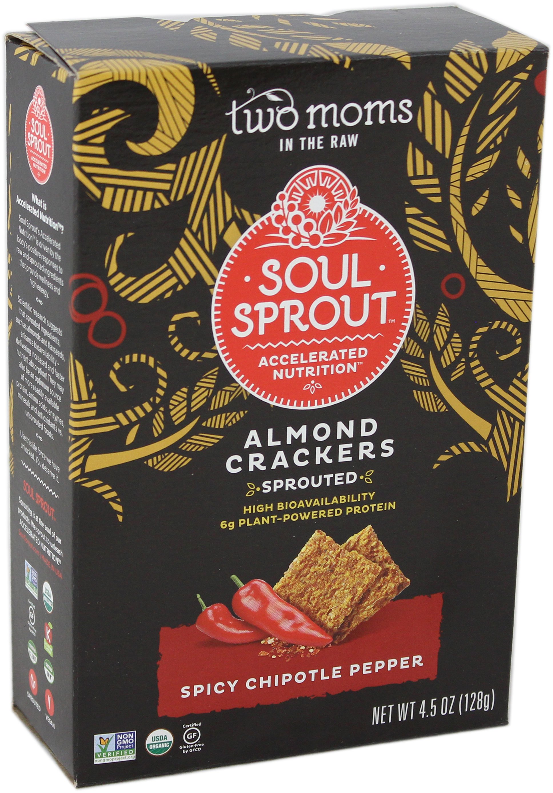 Two Moms in the Raw Spicy Chipotle Almond Cracker Shop Crackers