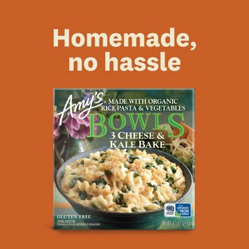 Amy's 17g Protein 3 Cheese & Kale Bake Bowl