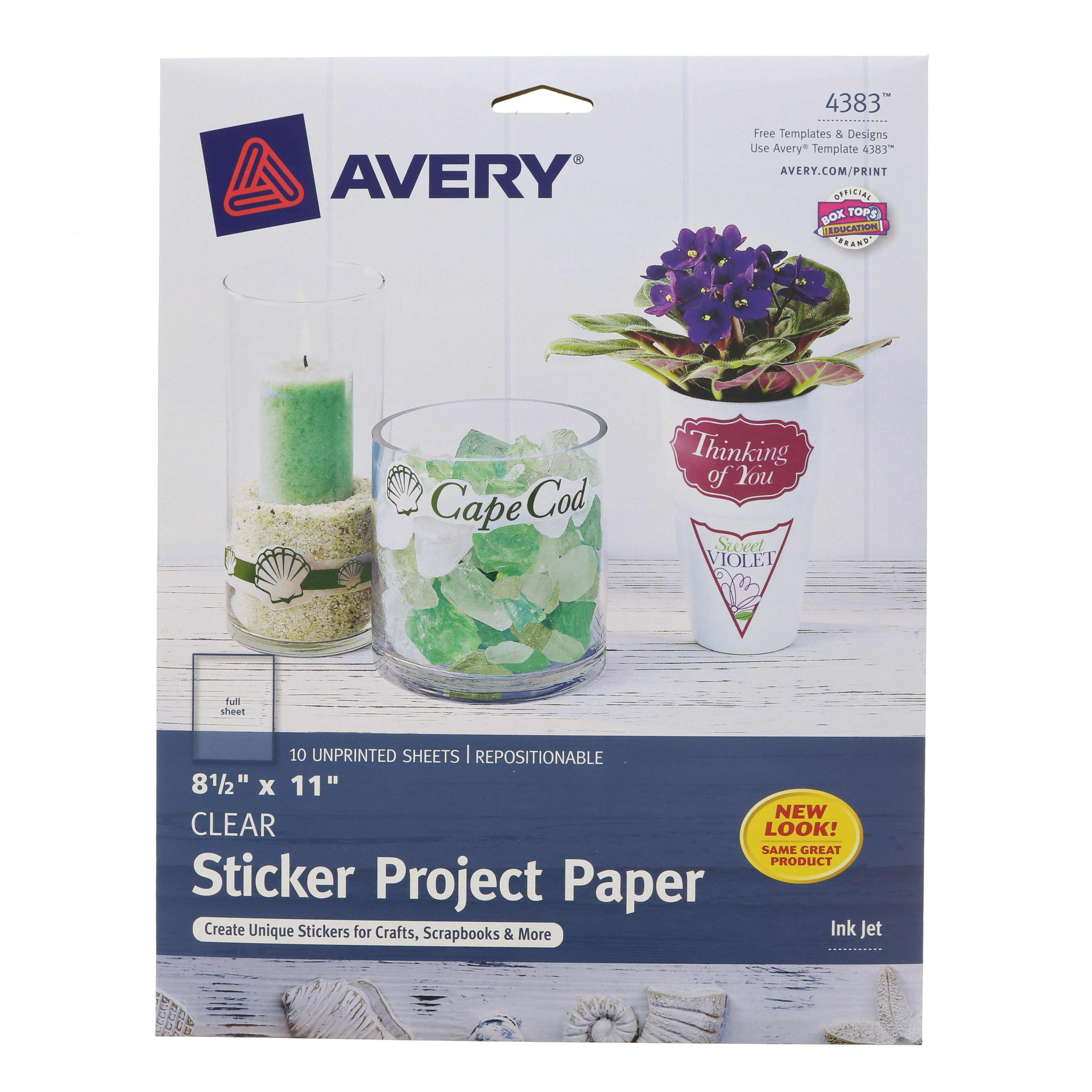 Avery Clear Sticker Project Paper - Shop Dividers & Labels at H-E-B