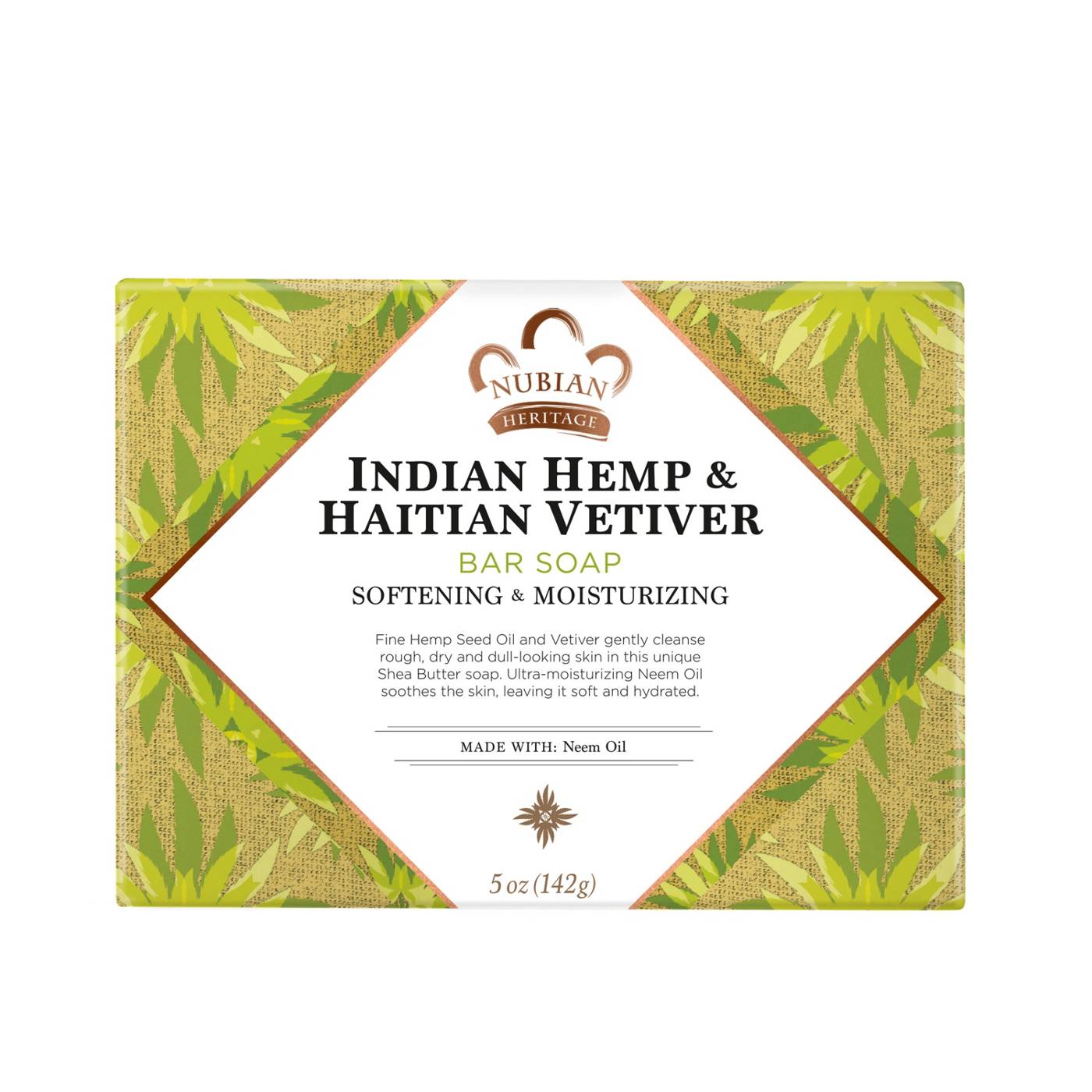 Nubian Heritage Indian Hemp and Haitian Vetiver Soap Bar; image 3 of 3
