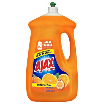 Ajax Ultra Triple Action Orange Scent Dish Soap, 90 oz