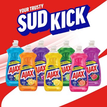 Ajax Ultra Triple Action Orange Scent Dish Soap, 90 oz