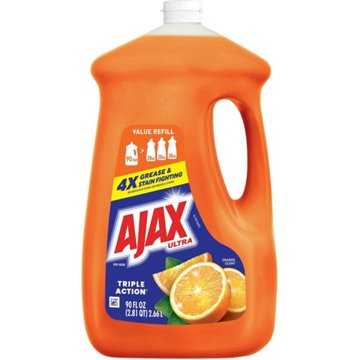 Ajax Ultra Triple Action Orange Scent Dish Soap, 90 oz