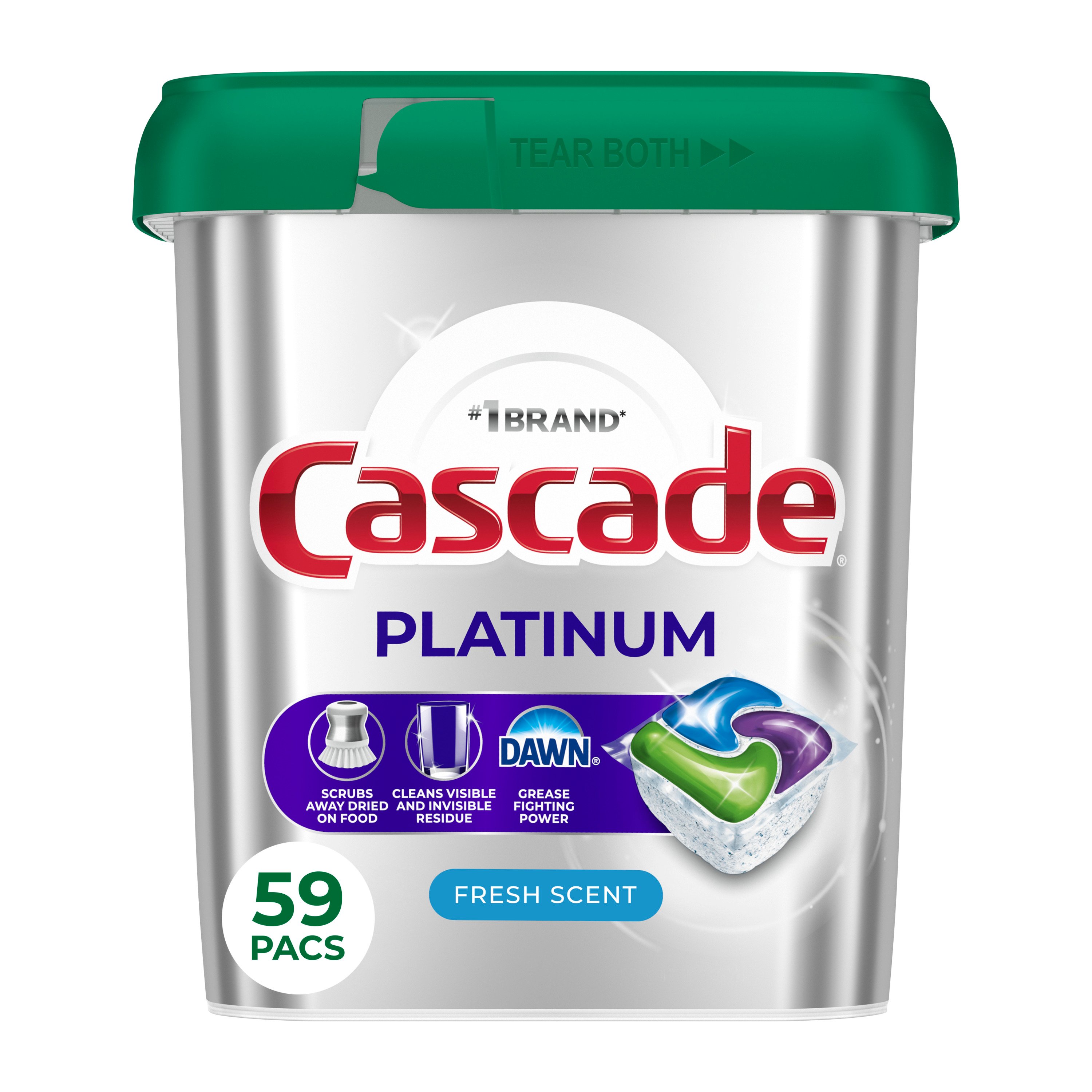 Cascade Platinum Dishwasher Pods, Fresh Scent - Shop Dish soap ...
