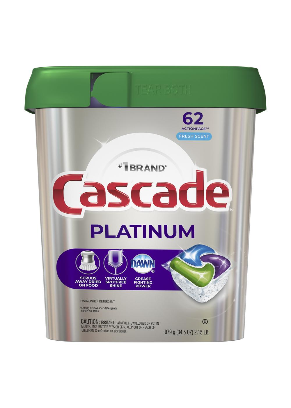 Cascade Platinum Fresh Scent Dishwasher Detergent ActionPacs; image 4 of 9