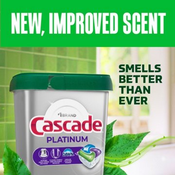 Cascade Platinum Dishwasher Pods, Fresh Scent, 59 ct