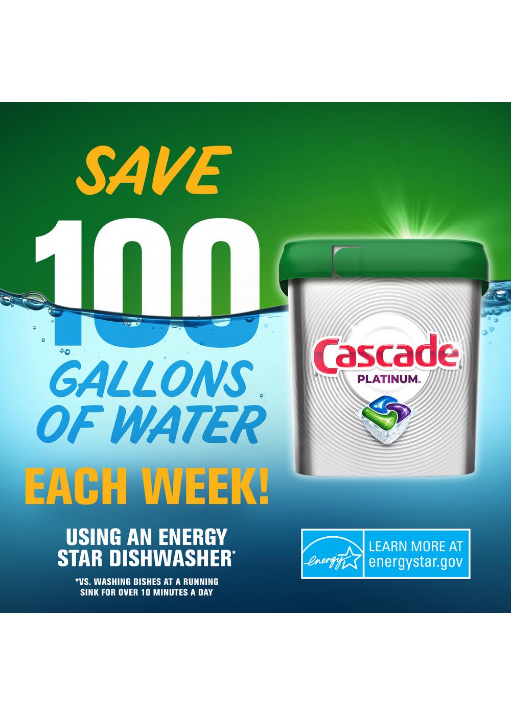Cascade Platinum Fresh Scent Dishwasher Detergent ActionPacs; image 6 of 9