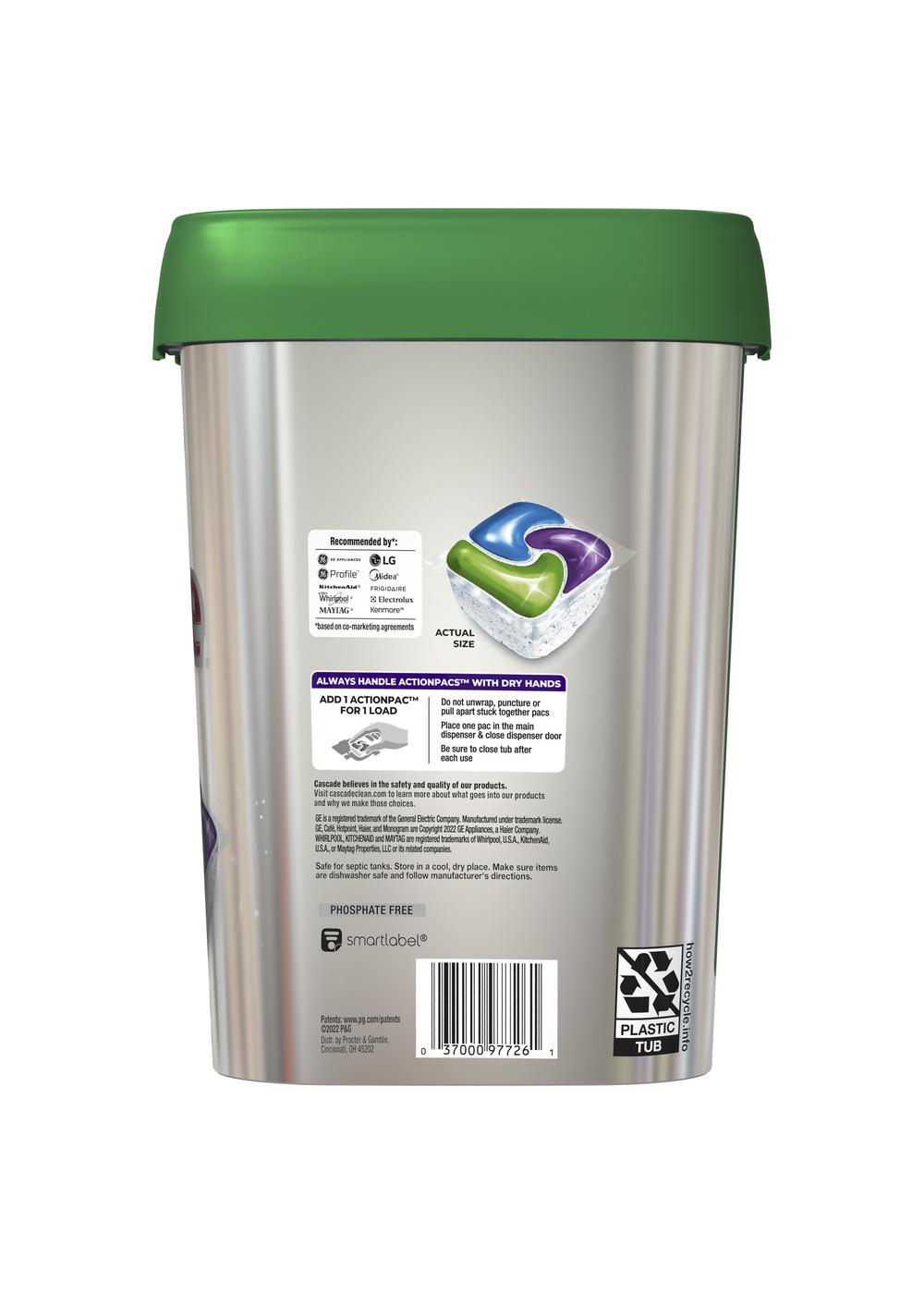Cascade Platinum Fresh Scent Dishwasher Detergent ActionPacs; image 8 of 9