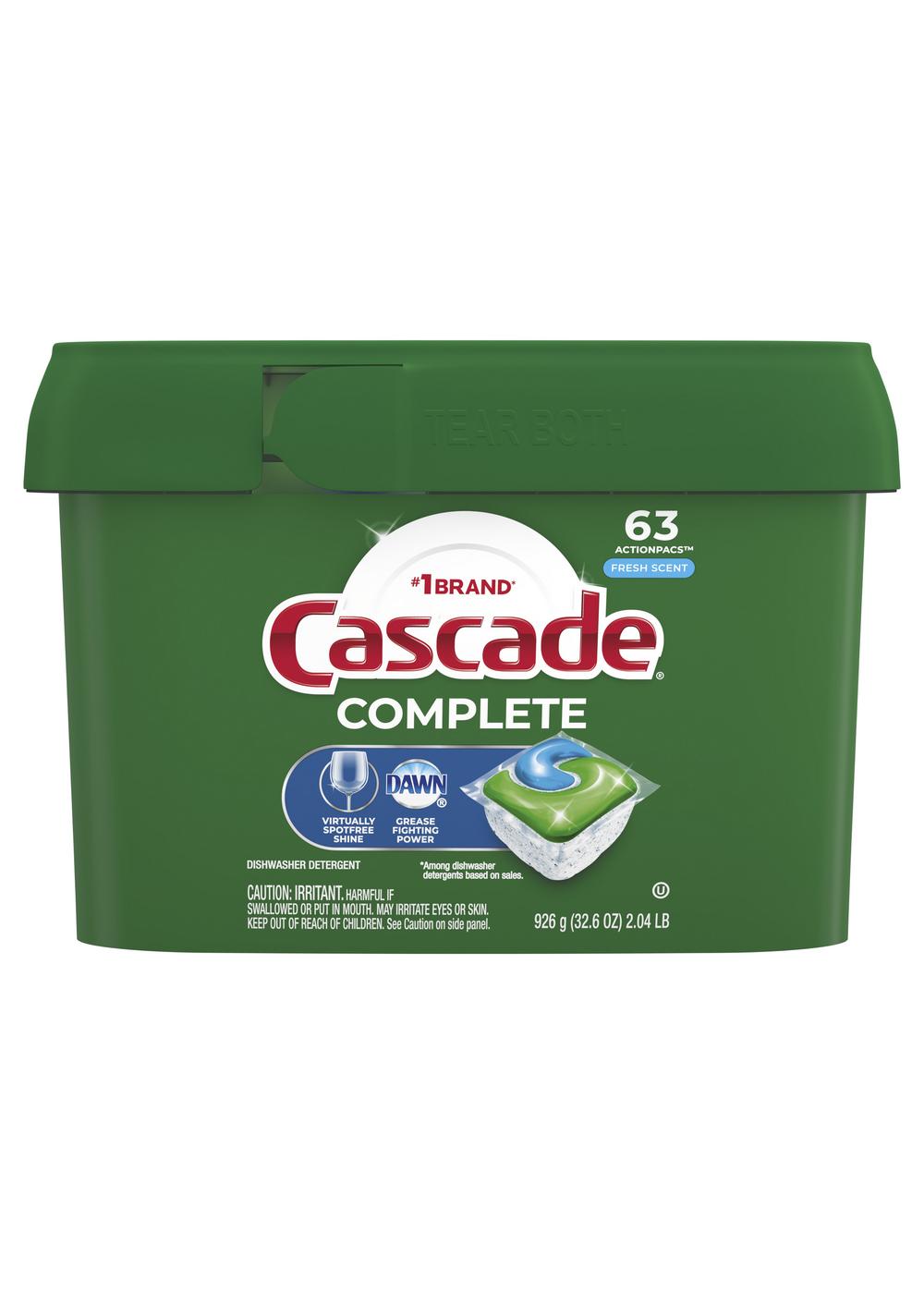 Cascade Complete Fresh Scent Dishwasher Detergent ActionPacs; image 1 of 5