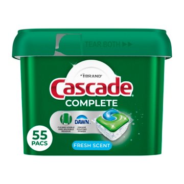 Cascade Complete Dishwasher Pods - Fresh Scent, 55 ct