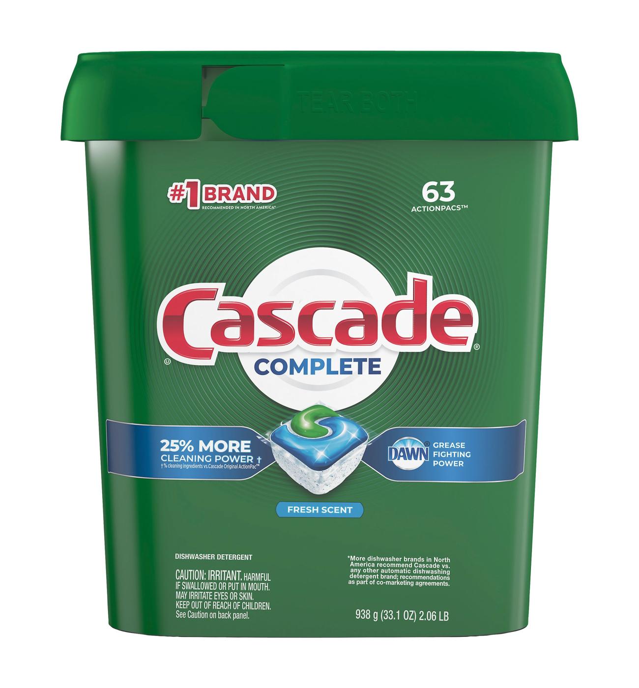 Cascade Complete Fresh Scent Dishwasher Detergent ActionPacs; image 2 of 5