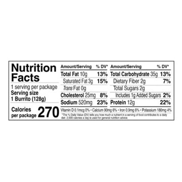 Red's Organic 12g Protein Chicken, Cilantro & Lime Burrito