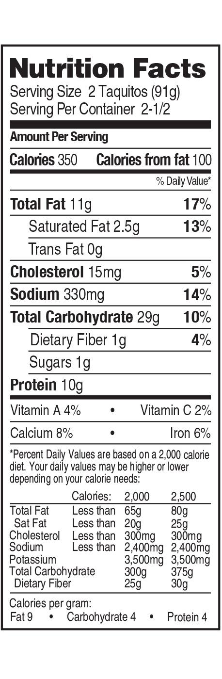 Red's Natural Foods Chicken Taquitos; image 2 of 2