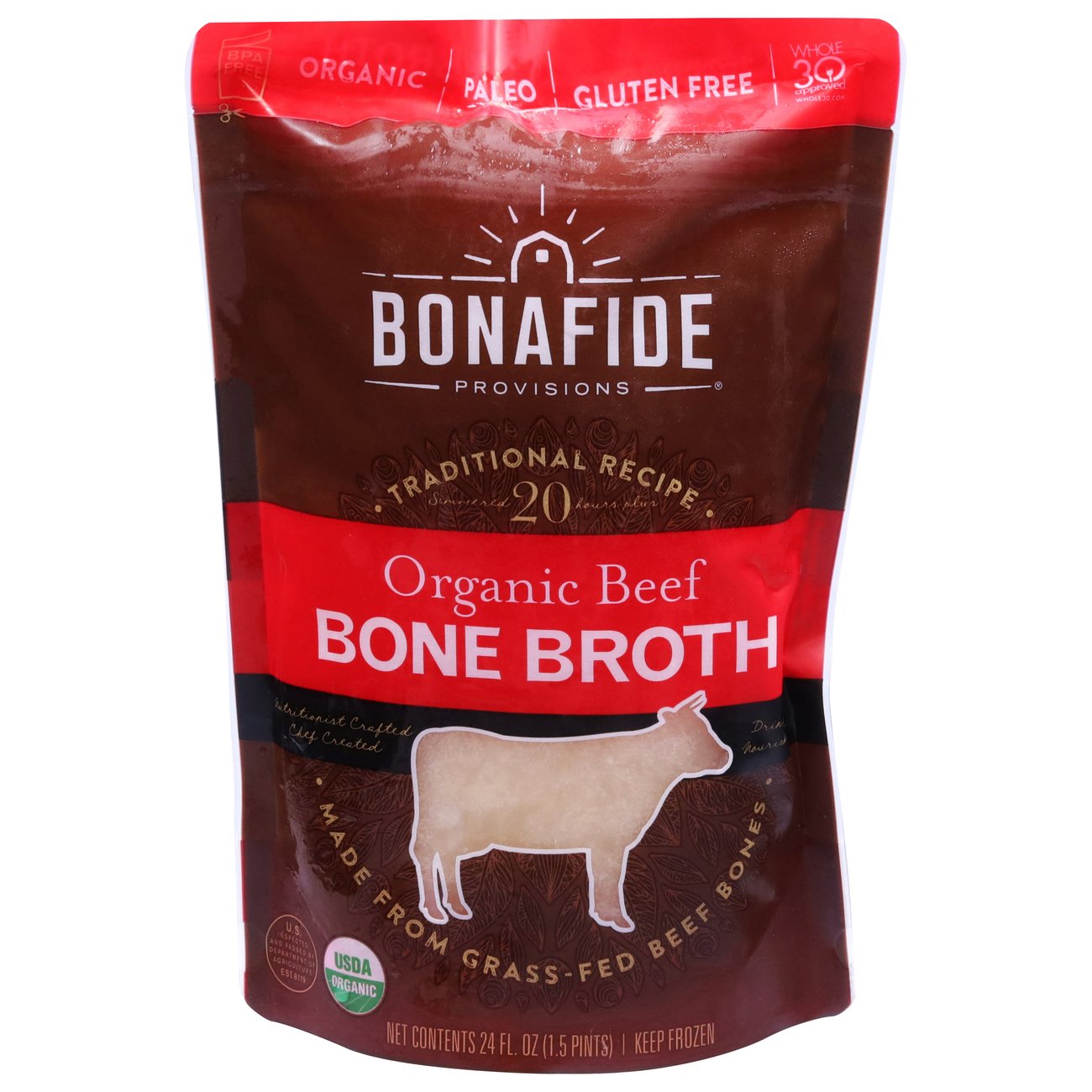 Bonafide Provisions Frozen Organic Beef Bone Broth Shop Soup at HEB