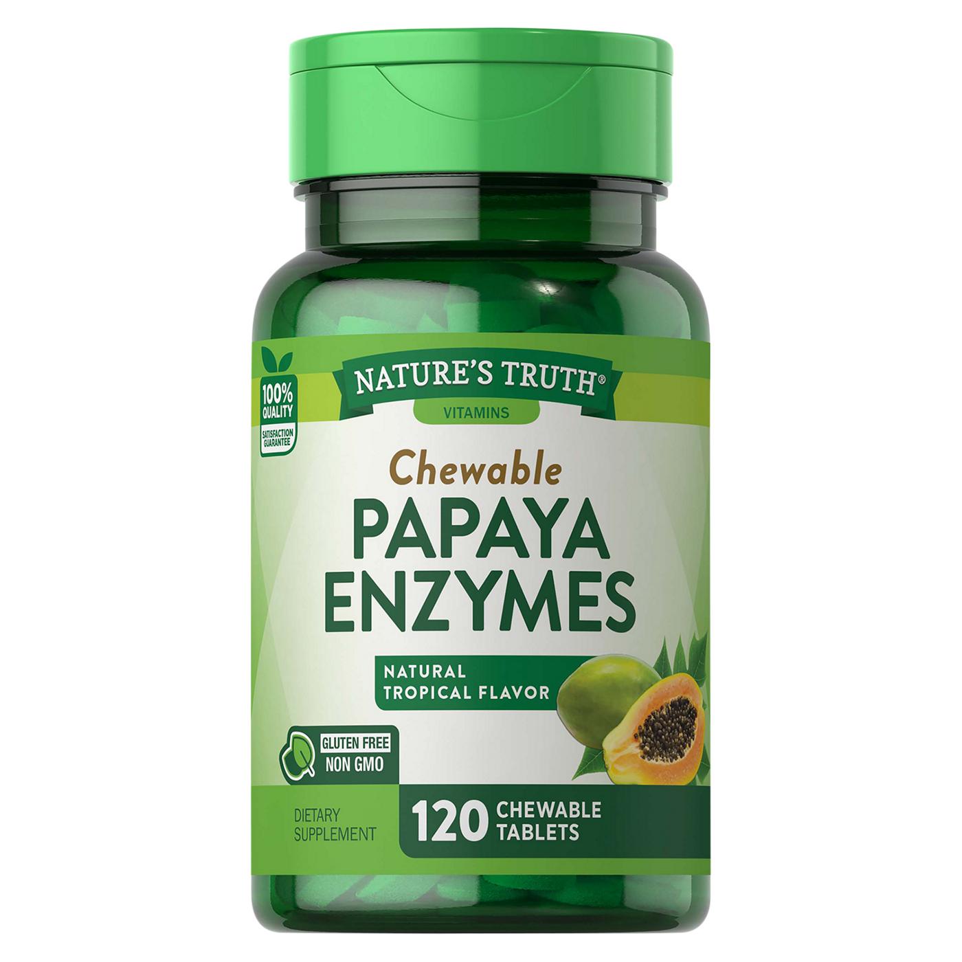 Nature's Truth Chewable Papaya Enzyme Tablets; image 1 of 3