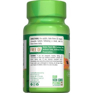 Nature's Truth Chewable Papaya Enzyme Tablets