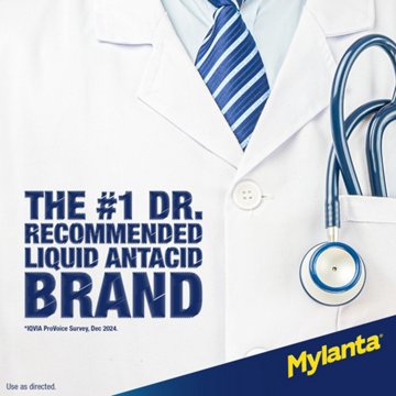 Mylanta Heartburn and Gas Relief Liquid Antacid - Classic Lemon Mint, 12 oz