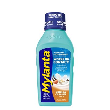 Mylanta Antacid & Anti-Gas Liquid - Vanilla Caramel, 12 oz