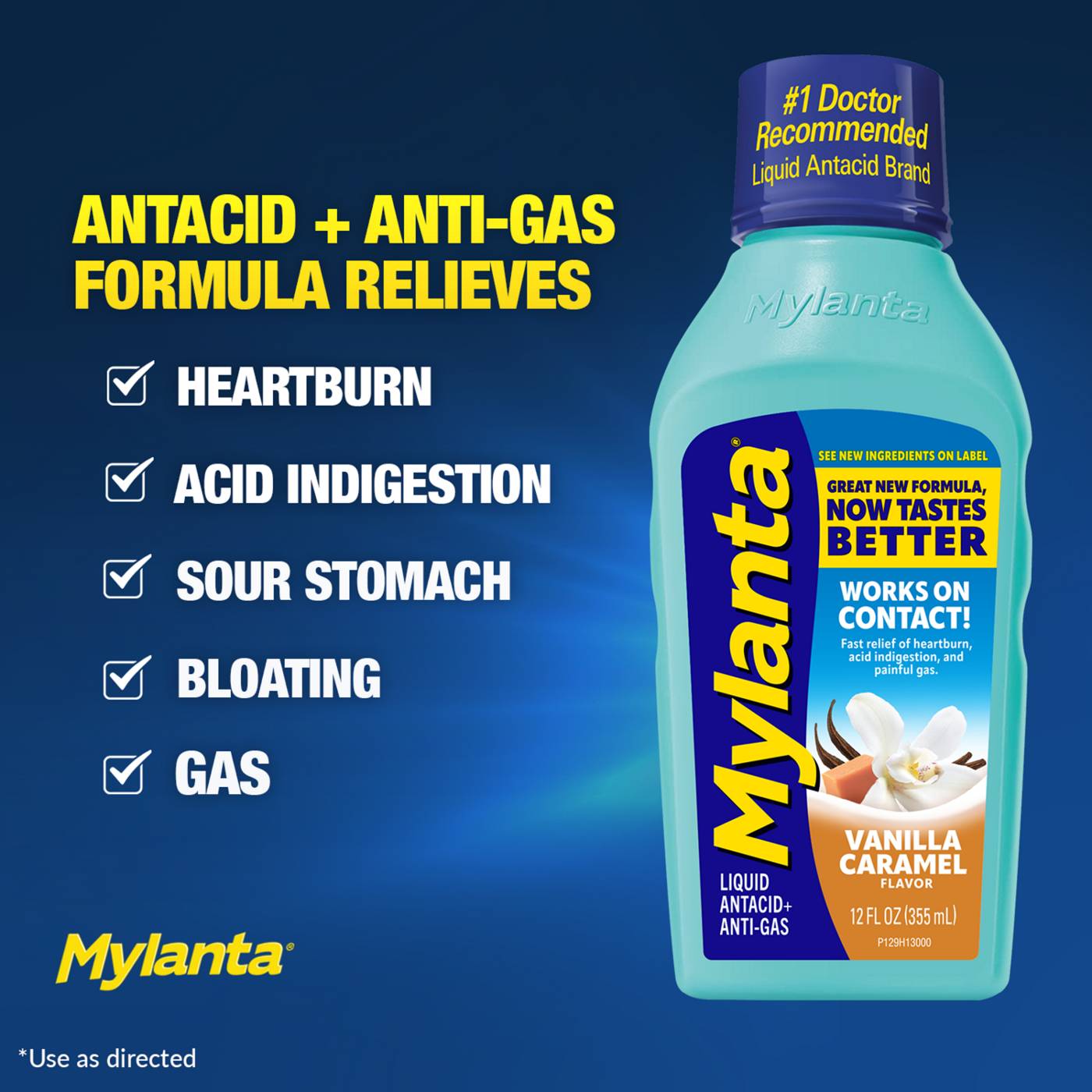 Mylanta Antacid & Anti-Gas Liquid - Vanilla Caramel; image 9 of 9