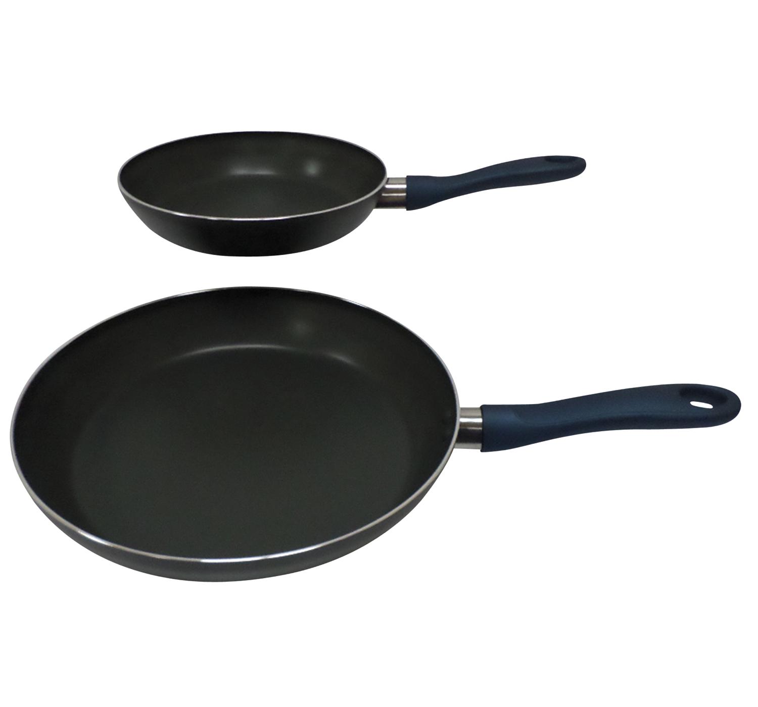 Cook Prep Eat Fry Pan Set with Blue Handles; image 2 of 2