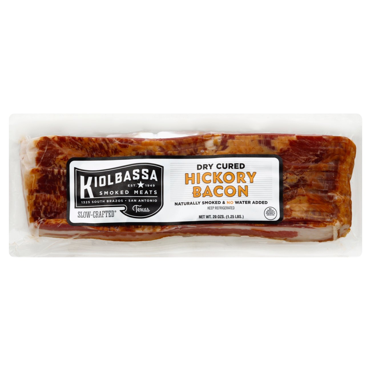Kiolbassa Dry Cured Hickory Bacon Thick Sliced Shop Bacon at HEB