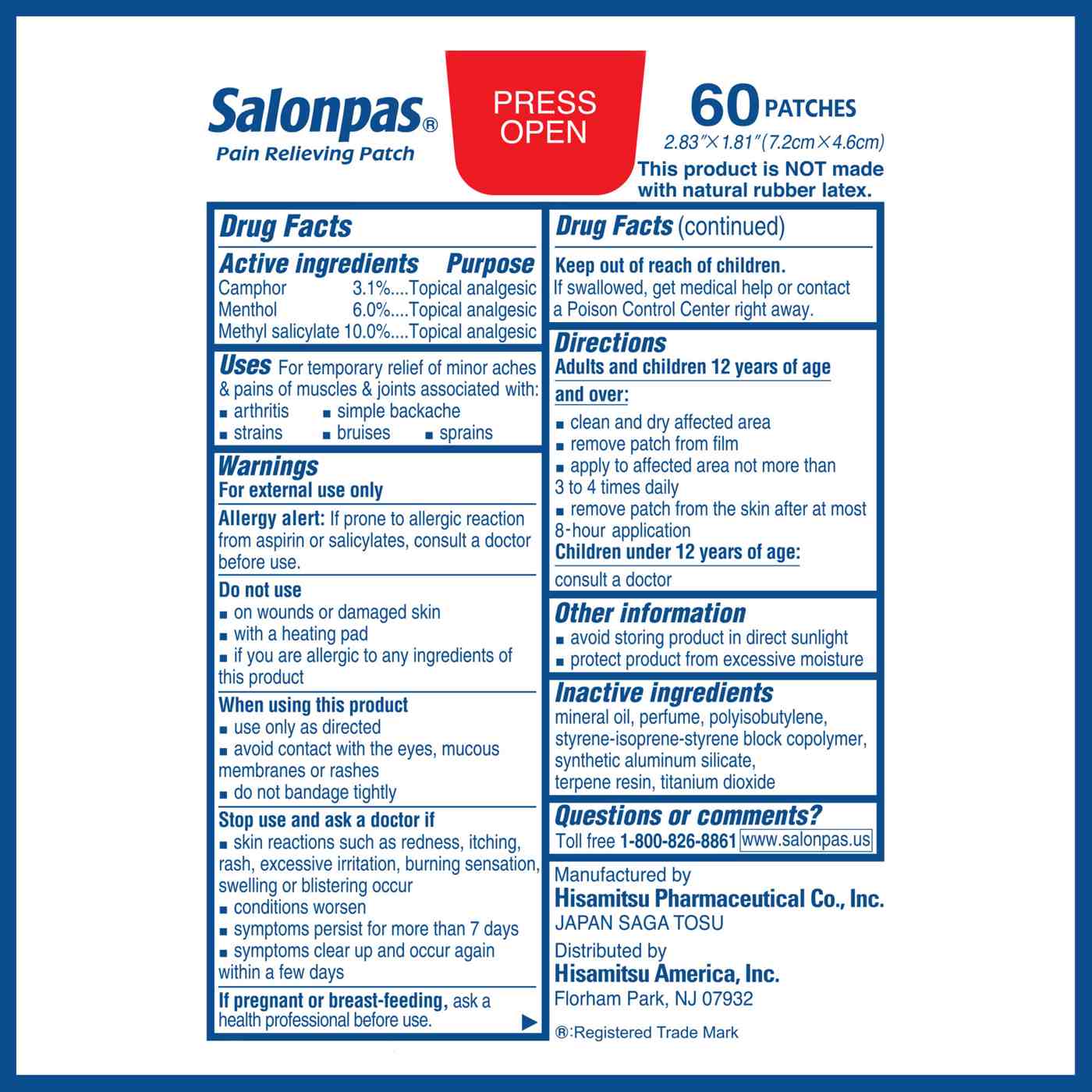 Salonpas Pain Relieving Patch; image 4 of 6