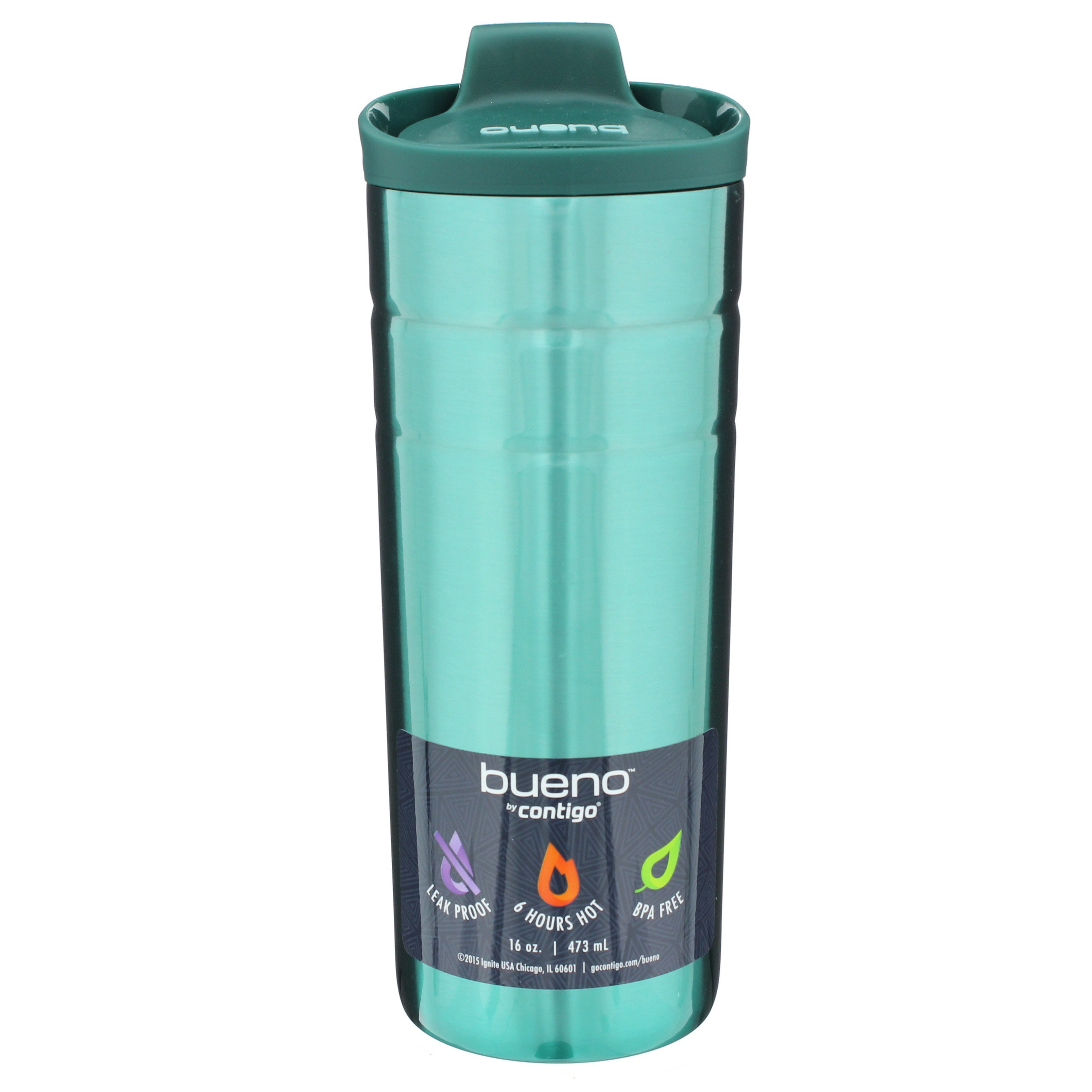 Contigo Bueno 16 OZ Flip Lid Vacuum Thermal Mug, Island Teal - Shop Travel & To-Go at H-E-B