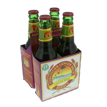 Reed's Stronger Ginger Brew Ginger Beer 12 oz Bottles, 4 pk
