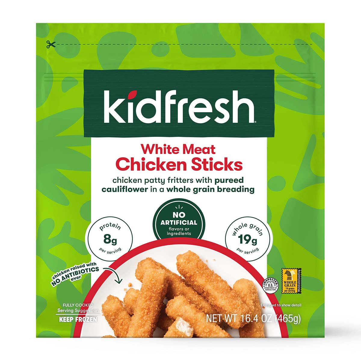 Kidfresh Frozen White Meat Chicken Sticks, 16.4 oz