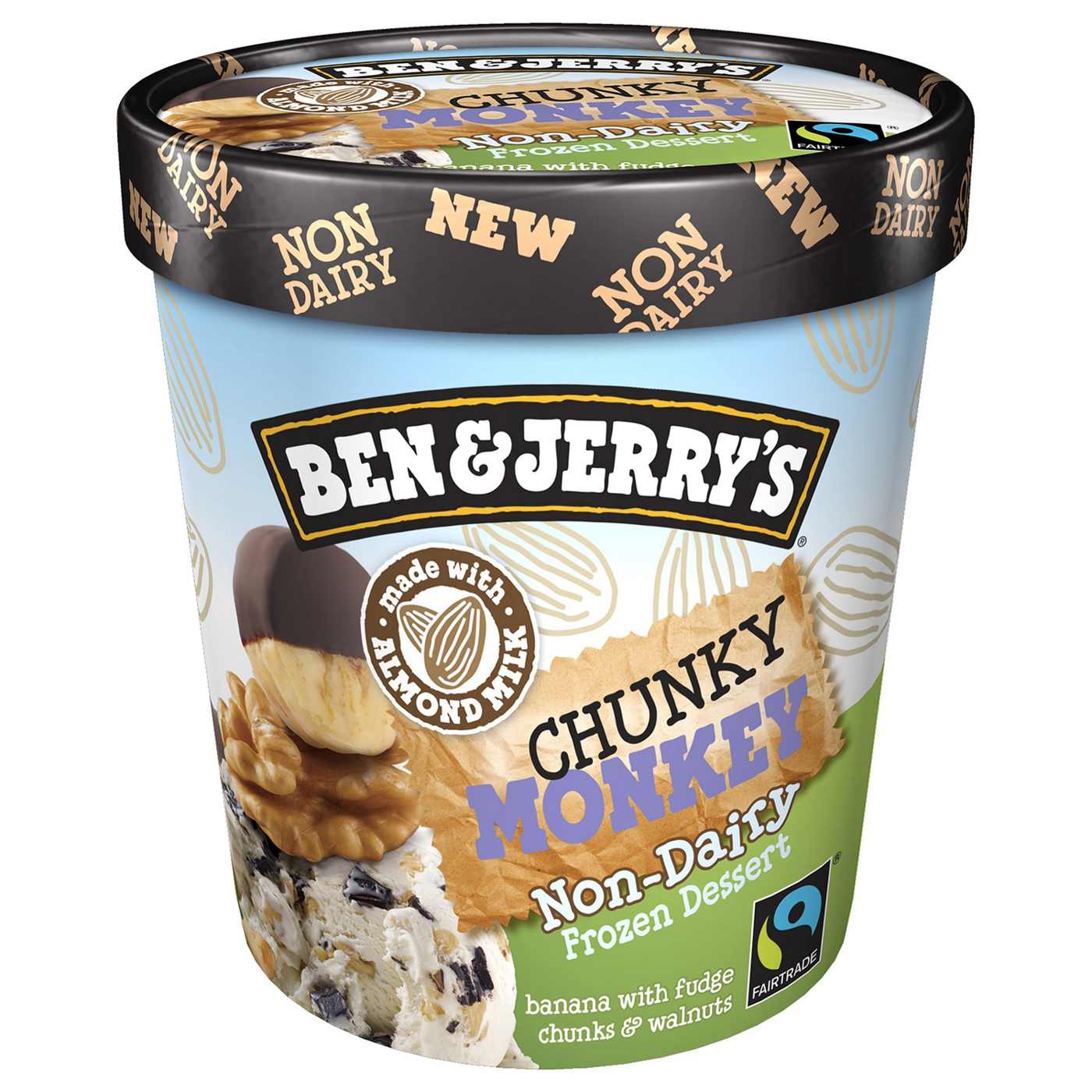 Ben & Jerry's Chunky Monkey Non-Dairy Frozen Vegan Dessert; image 1 of 2
