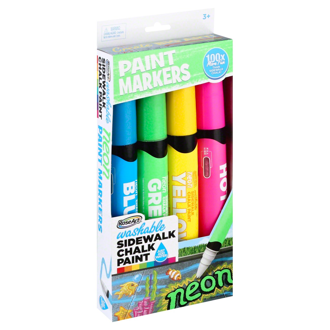 RoseArt Sidewalk Chalk Paint Neon Markers Shop Paint paint