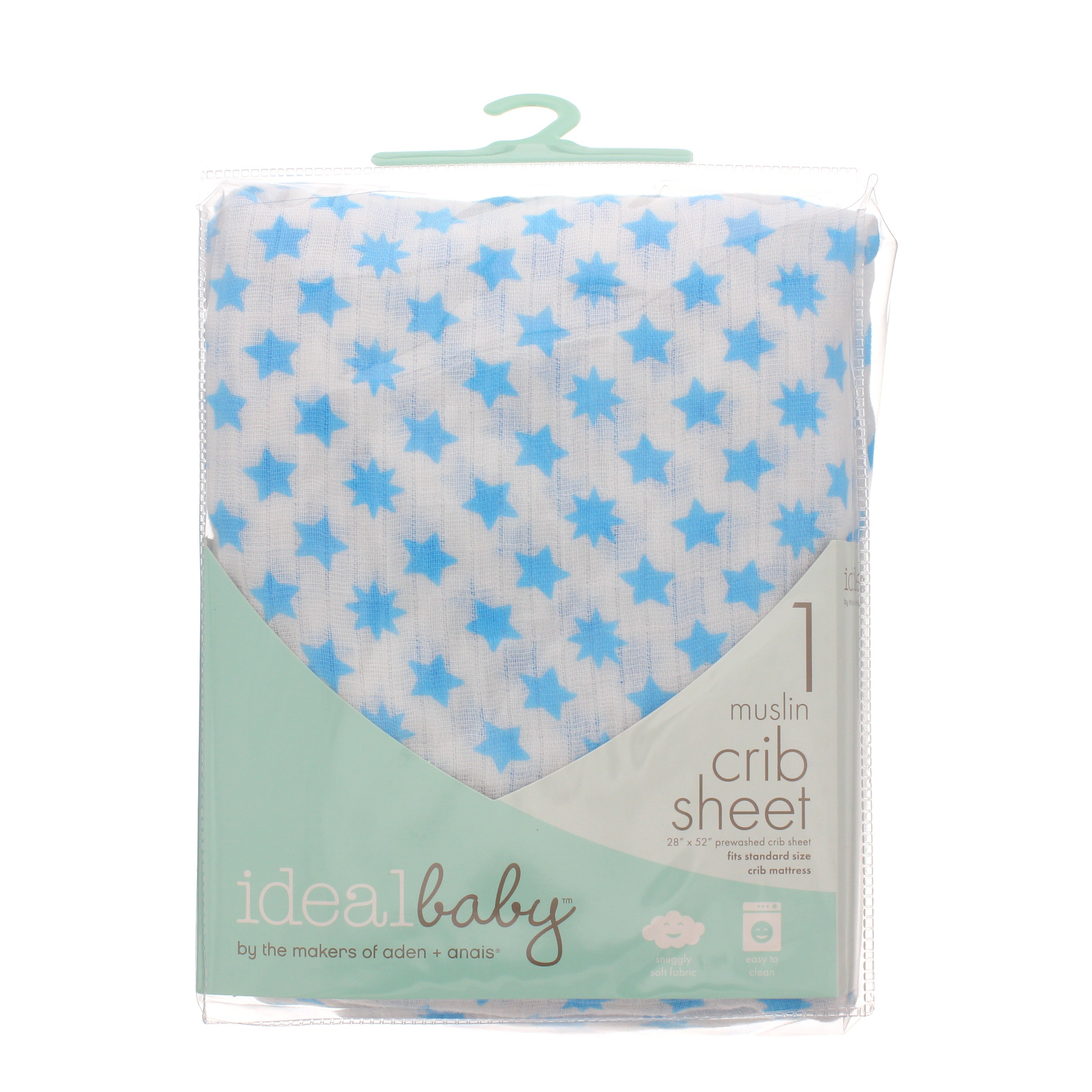 Ideal Baby Blue Stars Crib Sheet Shop at HEB