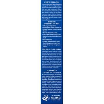 Dr. Bronner's All-One Toothpaste - Peppermint, 5 oz