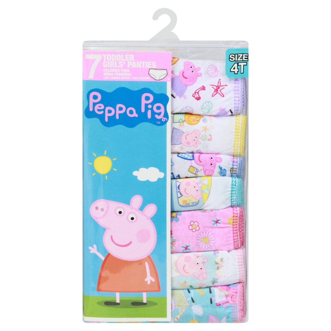 BONDS Peppa Pig Girls Brief 4 Pack, UXL84R