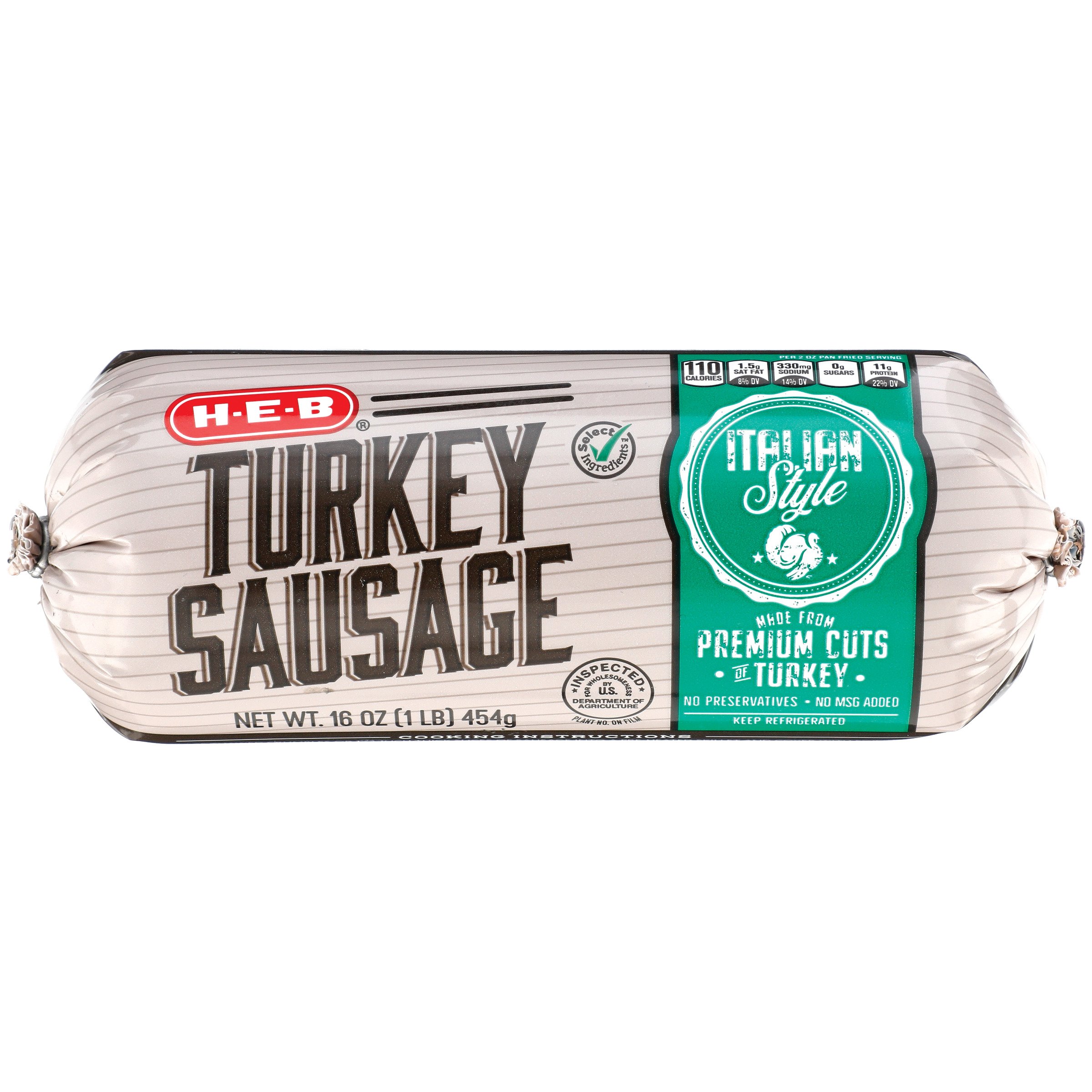 HEB Italian Style Turkey Sausage Breakfast Roll Shop Sausage at HEB