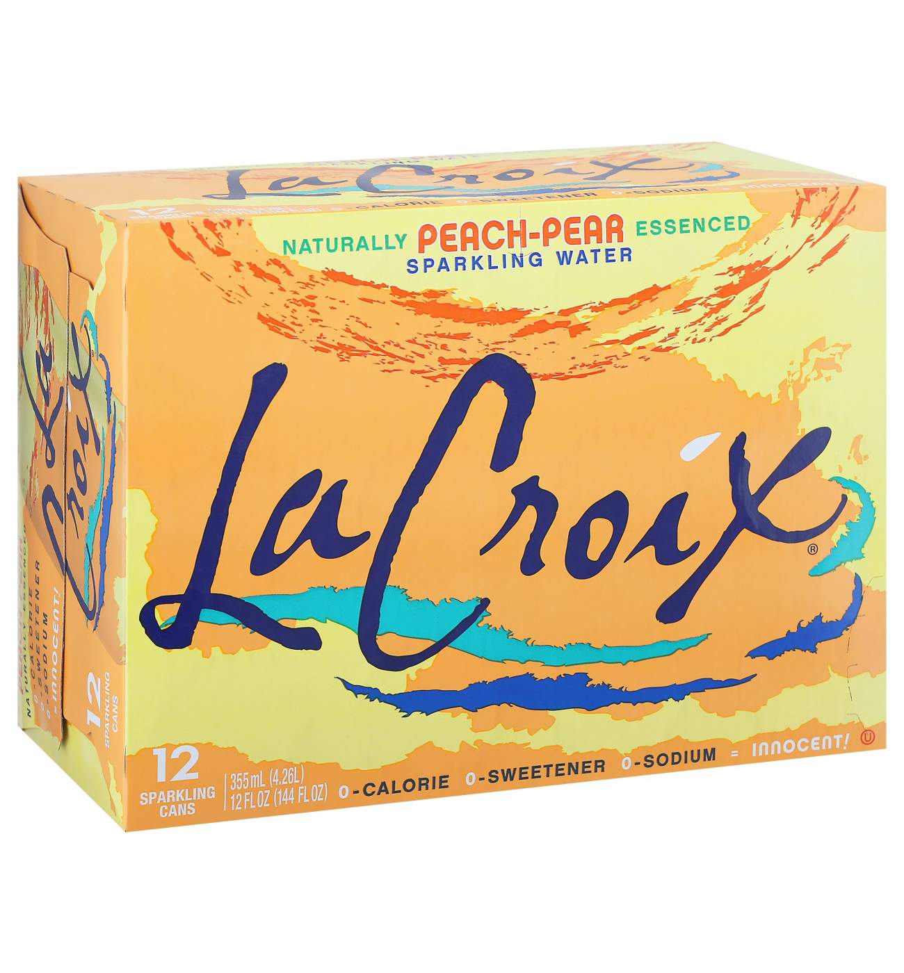 LaCroix Peach Pear Sparkling Water 12 oz Cans; image 1 of 2