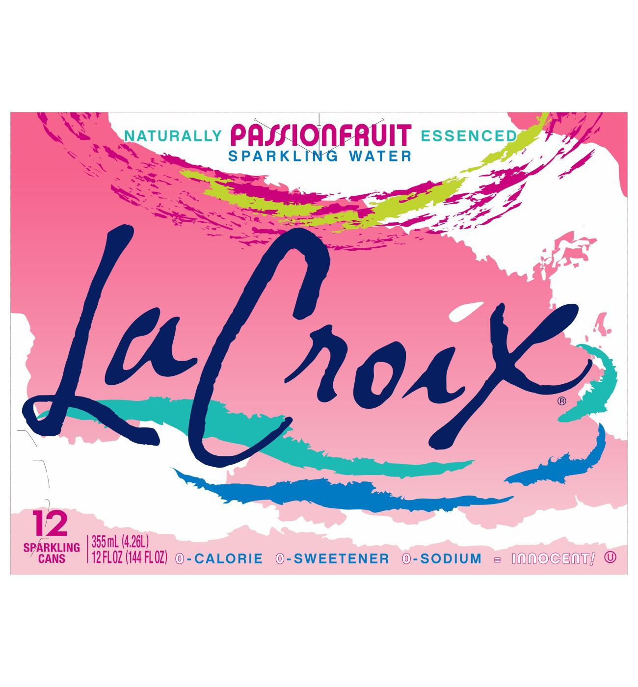 LaCroix Passion Fruit Sparkling Water 12 oz Cans; image 2 of 2