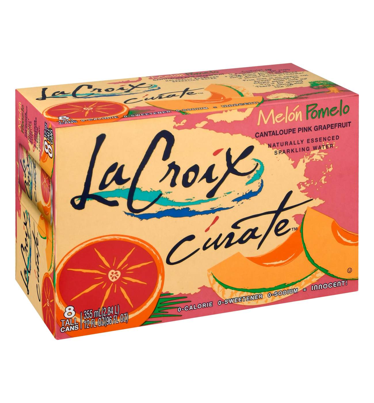 LaCroix Curate Melon Pomelo Sparkling Water 12 oz Cans; image 1 of 2