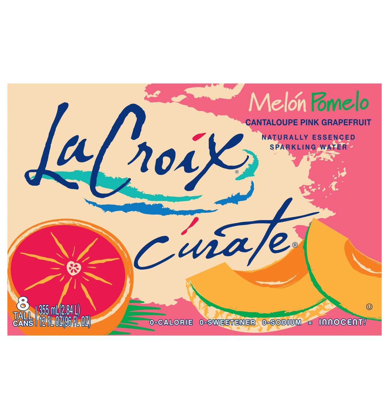 LaCroix Curate Melon Pomelo Sparkling Water 12 oz Cans; image 2 of 2