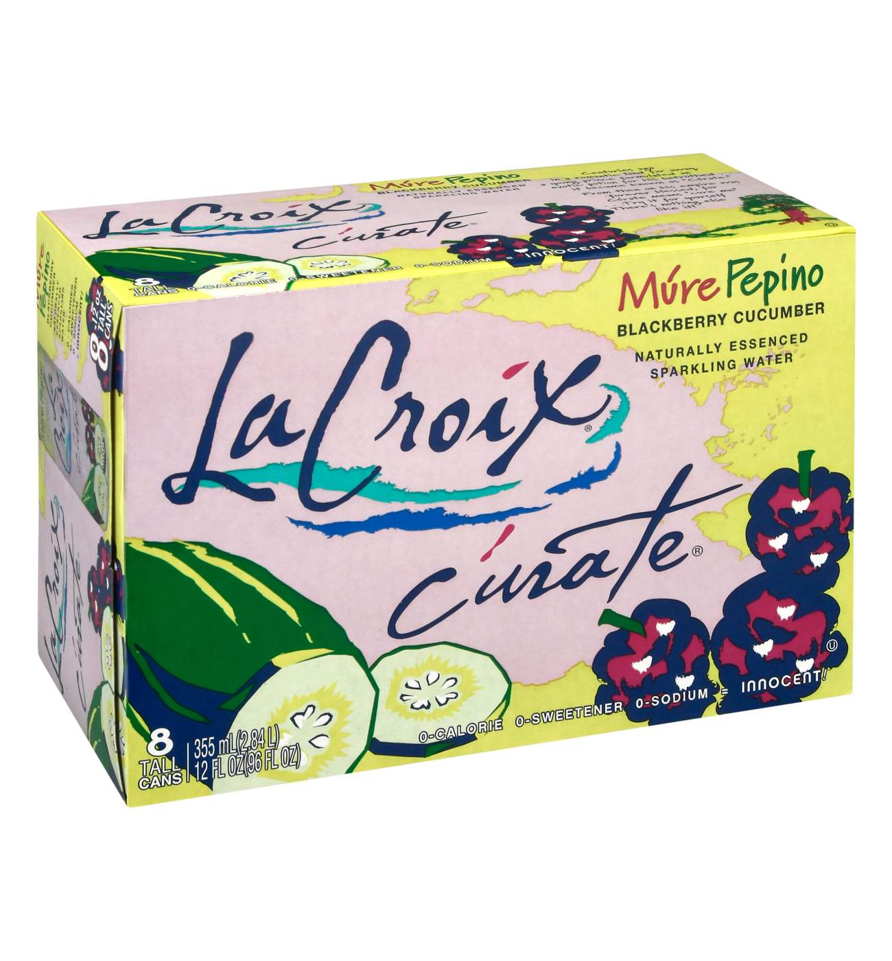 LaCroix Curate Mure Pepino Sparkling Water 12 oz Cans; image 1 of 2