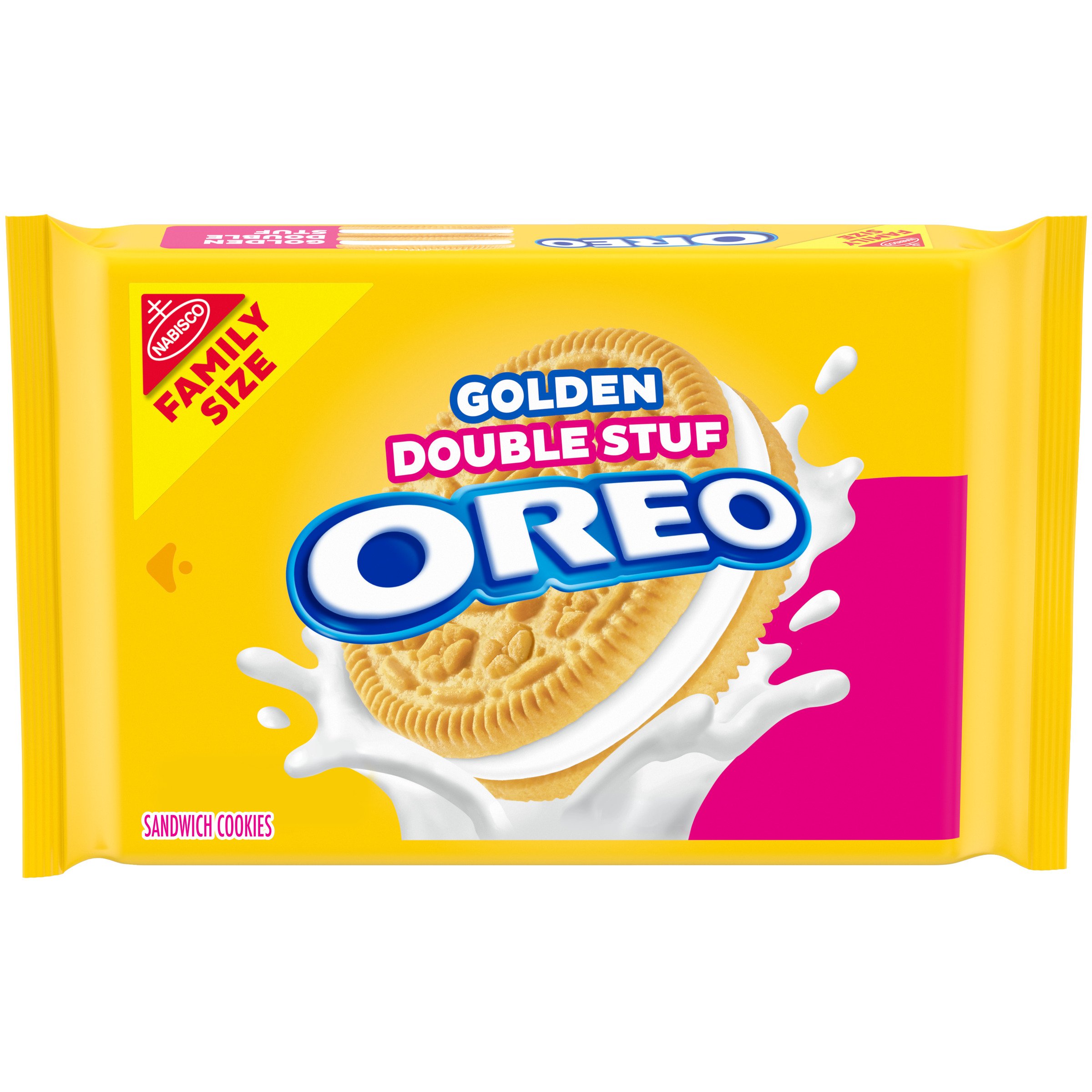 OREO Double Stuf Golden Sandwich Cookies - Family Size