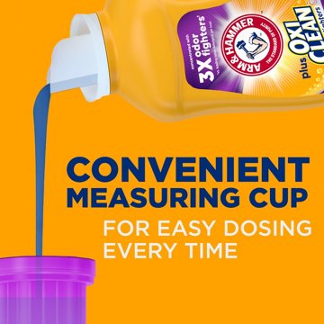 Arm & Hammer Plus OxiClean Odor Blasters HE Liquid Laundry Detergent, 74 Loads - Fresh Burst, 96.2 oz
