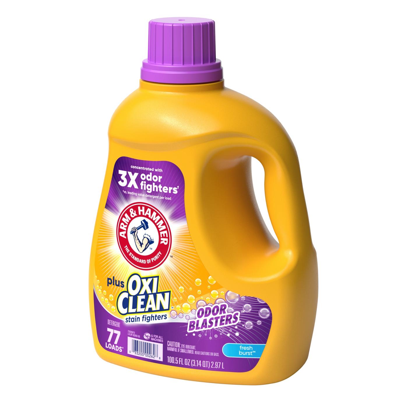 Arm & Hammer Plus OxiClean Odor Blasters HE Liquid Laundry Detergent, 74 Loads - Fresh Burst; image 7 of 12
