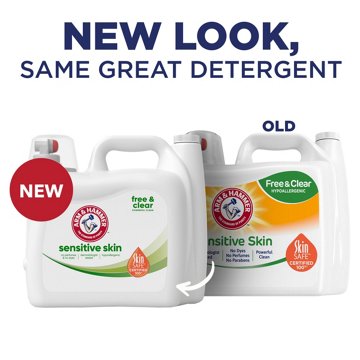 Arm & Hammer Free & Clear HE Liquid Laundry Detergent, 140 Loads, 140 oz