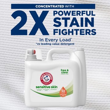 Arm & Hammer Free & Clear HE Liquid Laundry Detergent, 140 Loads, 140 oz